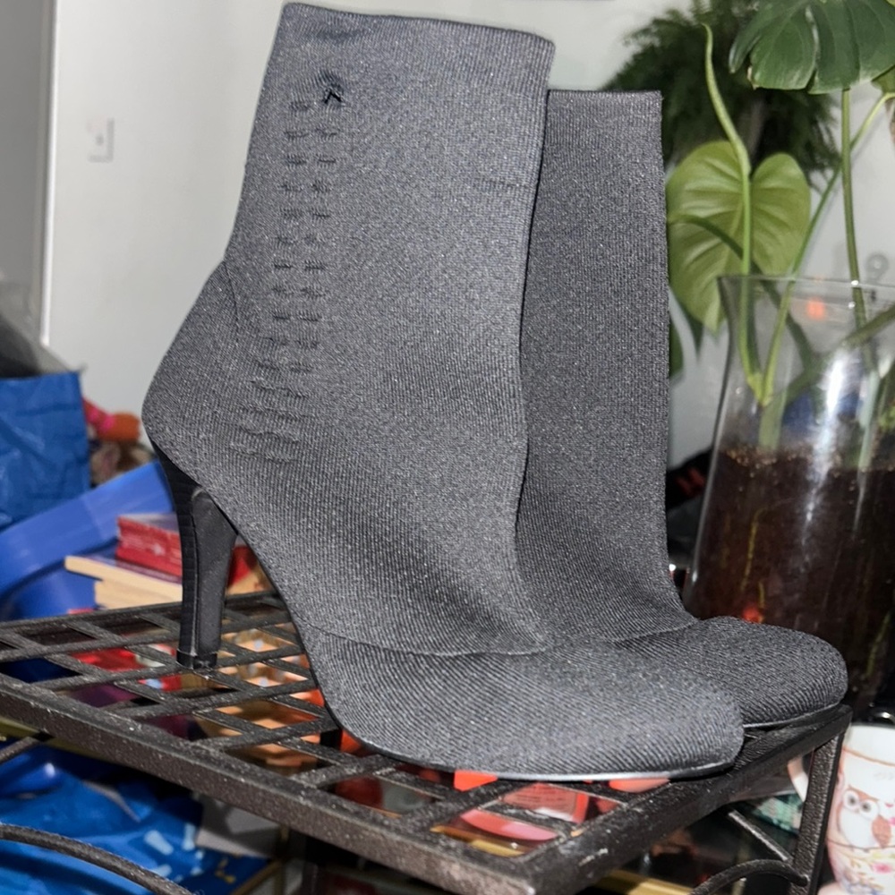 Ardene Sleek Black Heeled Boots